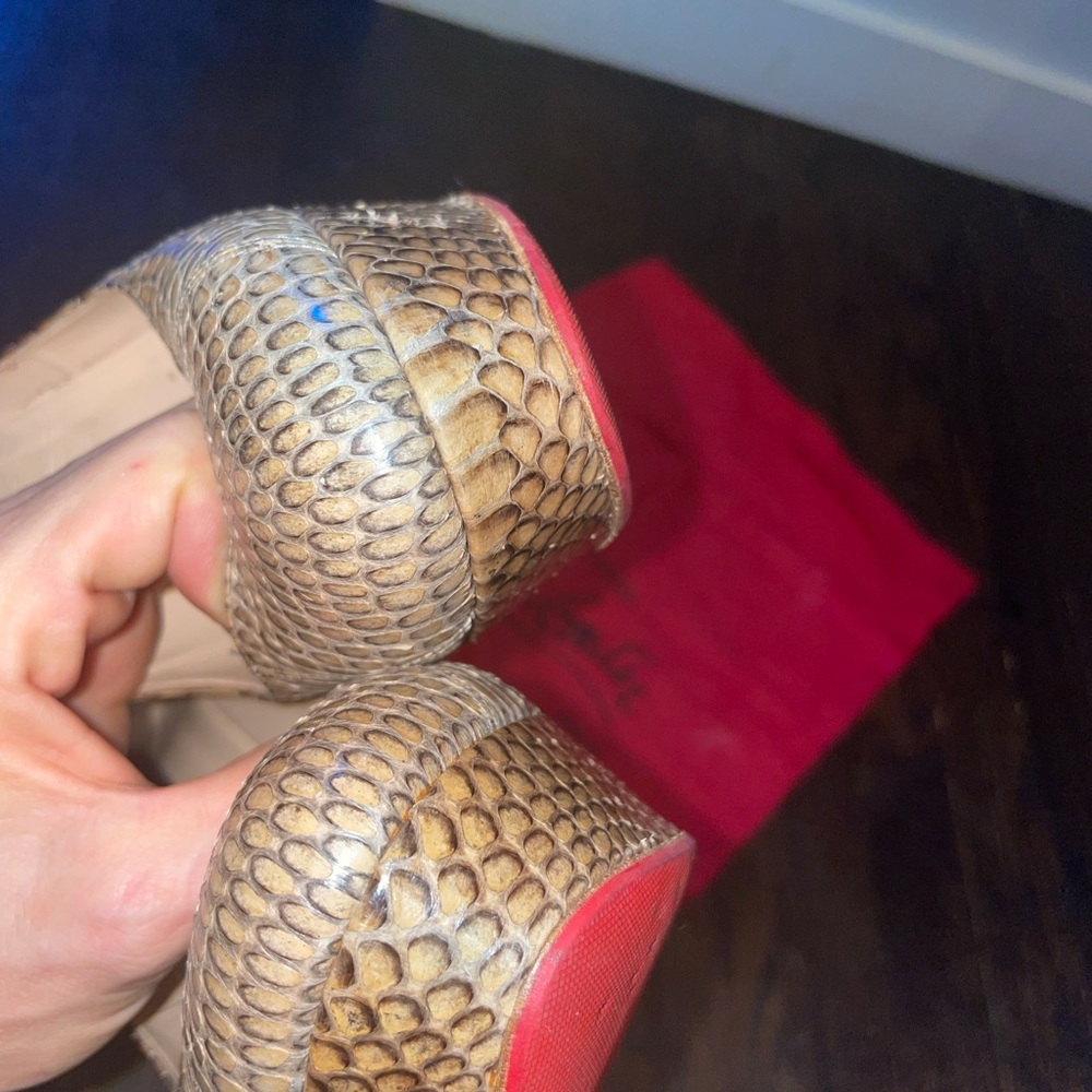 Christian Louboutin Size 40 1/2 Python Platforms - image 5